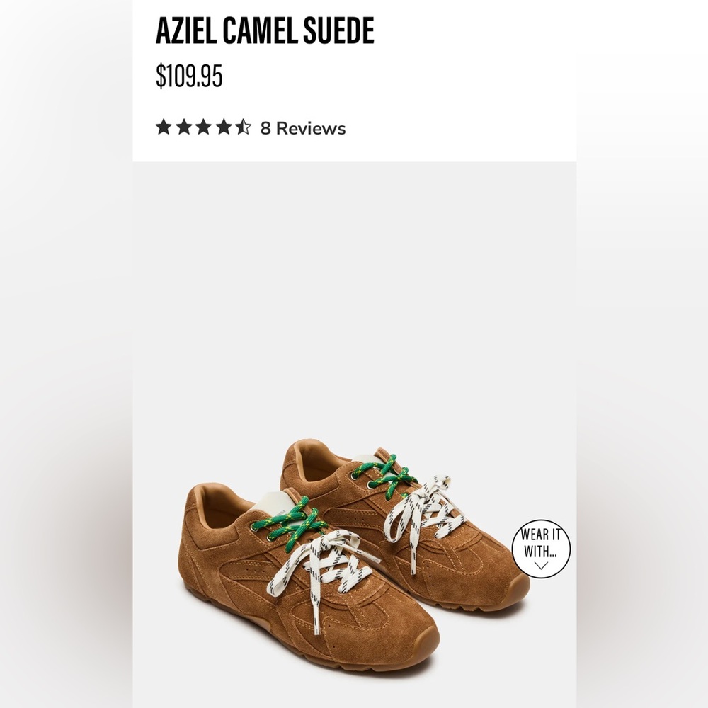 Steve Madden Aziel Camel Suede Sneakers
